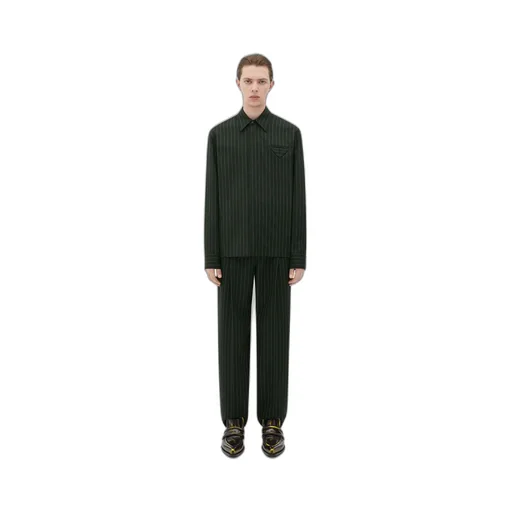 Wool Pinstripe Shirt