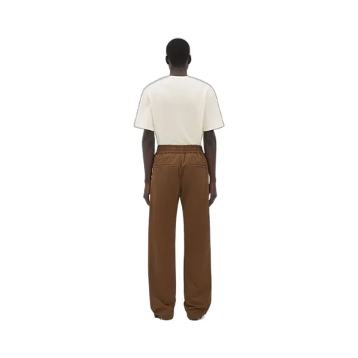 Contrasting Zipper Tech Nylon Pants