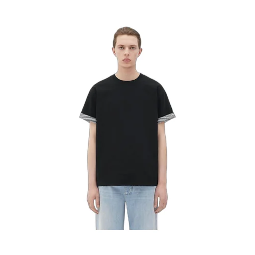 Double Layer Striped Cotton T-Shirt