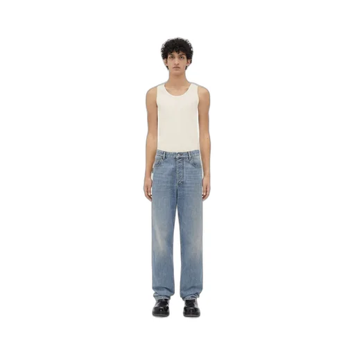 Vintage Medium Indigo Wide Leg Denim