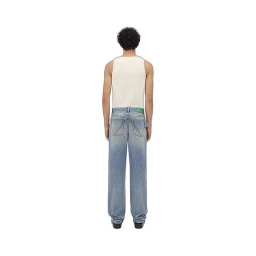 Vintage Medium Indigo Wide Leg Denim