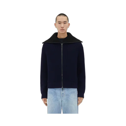 Heavy Wool Ribbed Cardigan