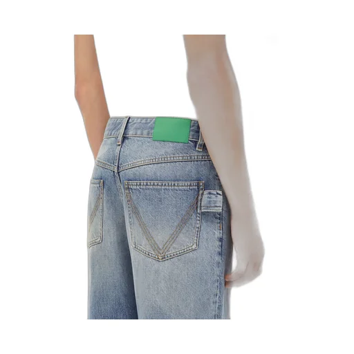 Vintage Medium Indigo Wide Leg Denim