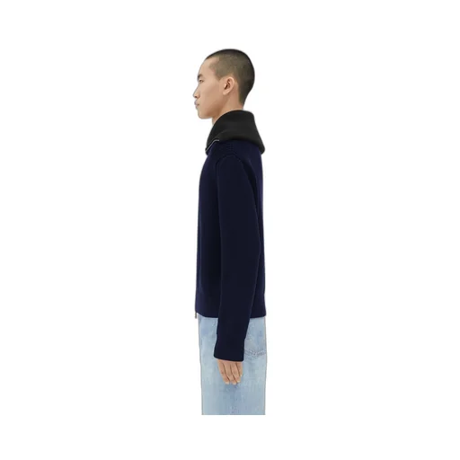 Heavy Wool Ribbed Cardigan