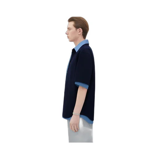 Double Layer Cotton And Viscose Shirt