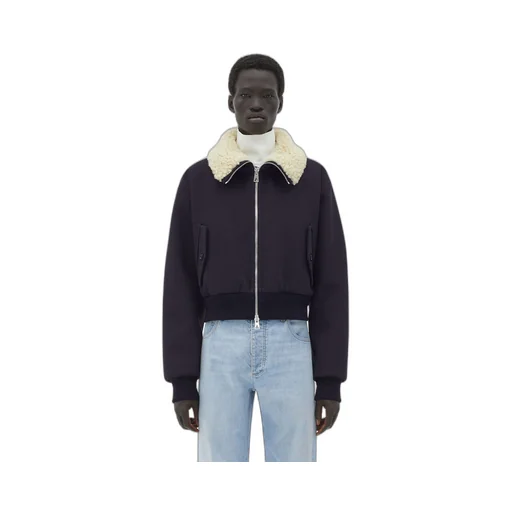 Shearling Collar Cotton Blend Jacket
