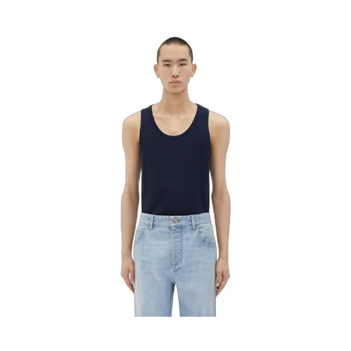 Stretch Cotton Ribbed Tank Top