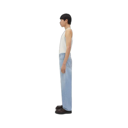 Wide Leg Light-Bleached Denim