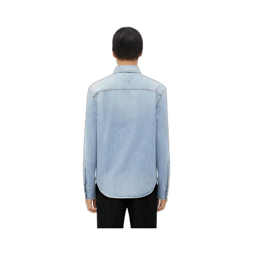 Relaxed Fit Light-Bleached Denim Shirt
