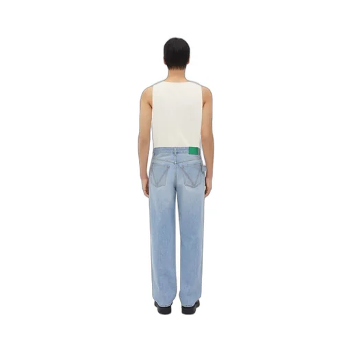 Wide Leg Light-Bleached Denim