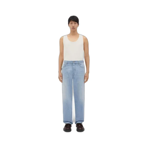 Wide Leg Light-Bleached Denim