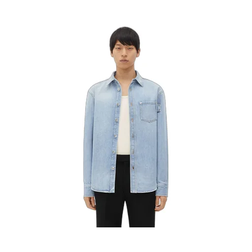 Relaxed Fit Light-Bleached Denim Shirt