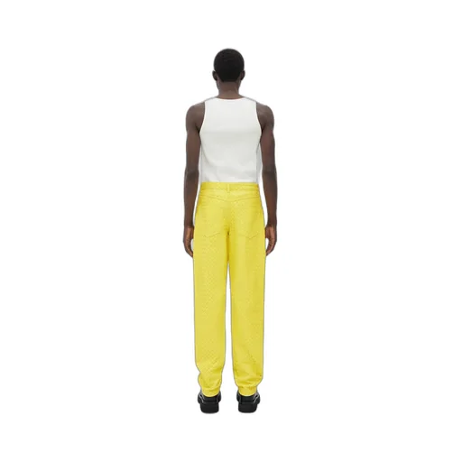 Intrecciato Leather Pants