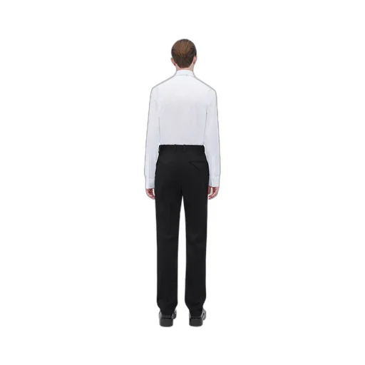 Straight Leg Wool Gabardine Pants