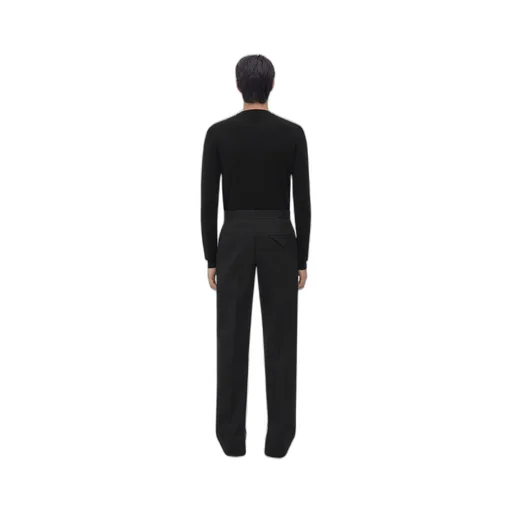 Slim Leg Compact Wool Trousers