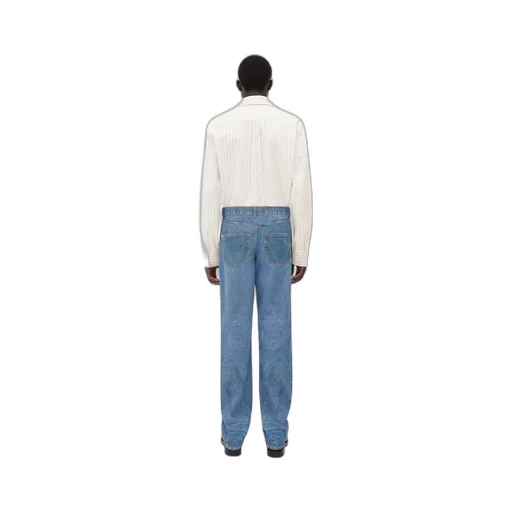 Printed Leather Denim