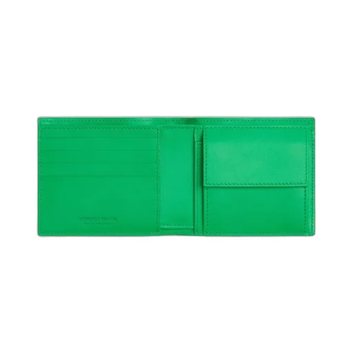 Intrecciato Bi-Fold Wallet With Coin Purse