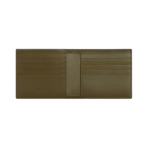 Intrecciato Bi-Fold Wallet With Exterior Pocket
