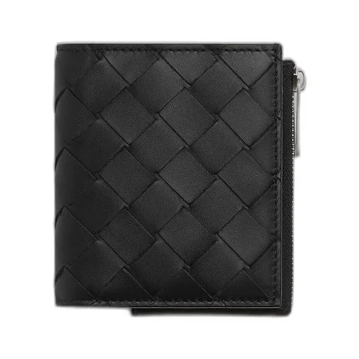 Intrecciato Bi-Fold Wallet With Zip