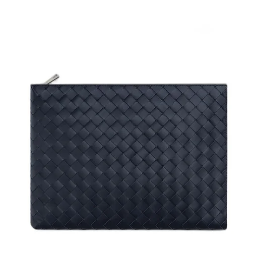 Intrecciato Half Zipped Pouch