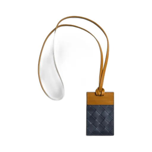 Intrecciato Card Case On Strap