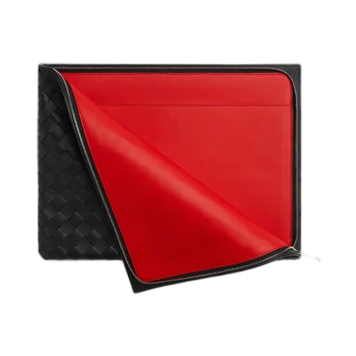 Intrecciato Half Zip Pouch