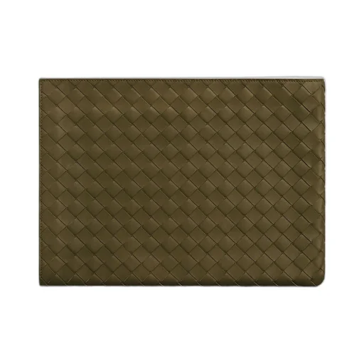 Intrecciato Half Zip Pouch