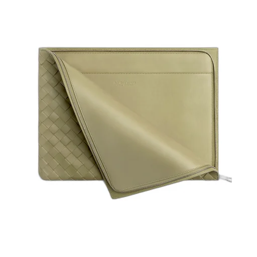 Intrecciato Half Zip Pouch