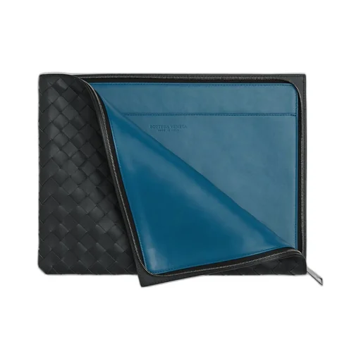 Intrecciato Half Zip Pouch