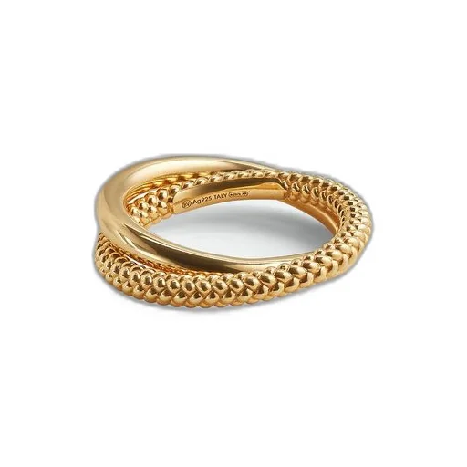 Intreccio Interlocking Double Ring