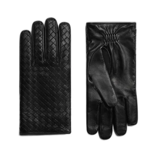 Intrecciato Leather Gloves