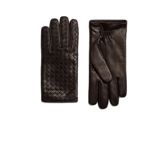 Intrecciato Leather Gloves
