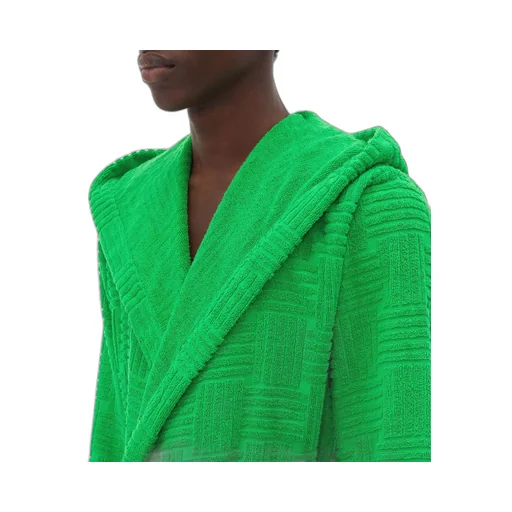 Intreccio Pattern Cotton Bathrobe