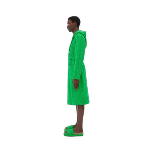 Intreccio Pattern Cotton Bathrobe