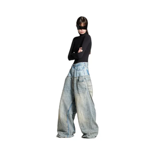 Cut-Up Baggy Pants