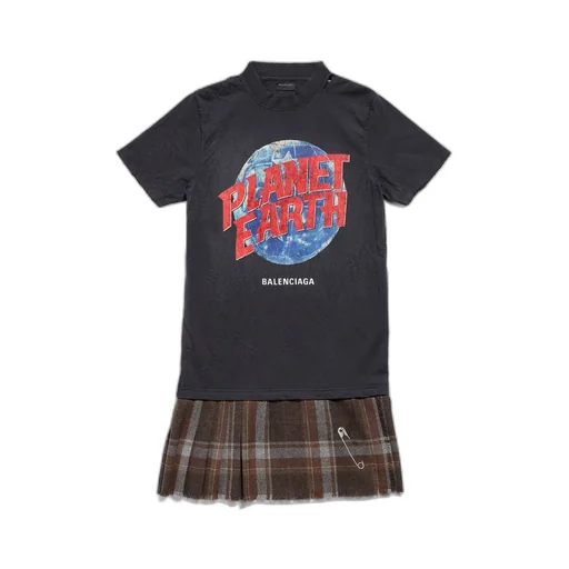 Planet Earth Layered T-Shirt Dress