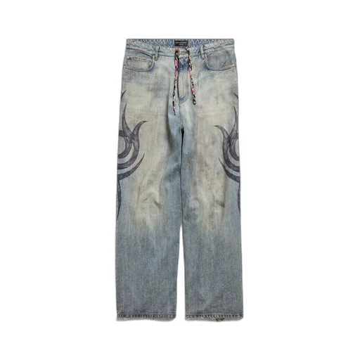Y2K Stretched Knee Baggy Pants