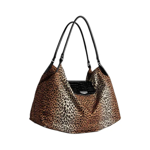 Genève Large Hobo Bag Leopard Print