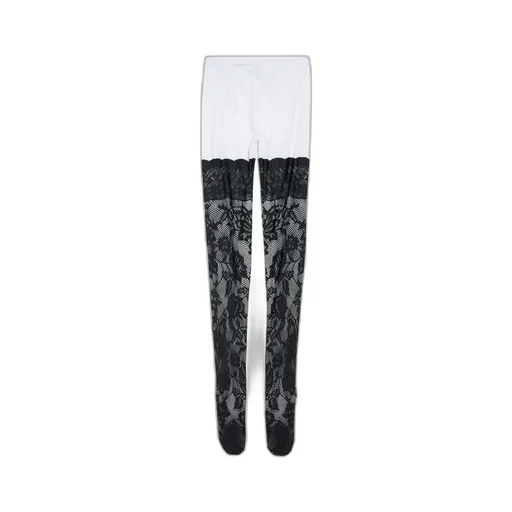 Printed Stay-Up Foot Leggings