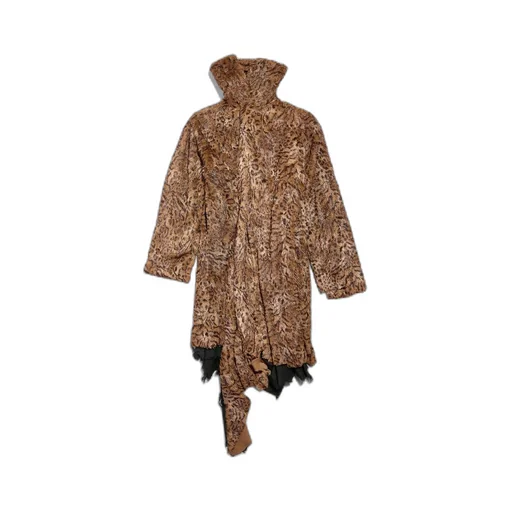 Synthetic Furry Midi Coat