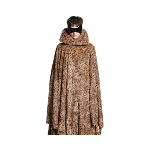 Synthetic Furry Midi Coat
