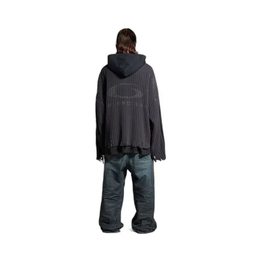 Patched Zip-Up Hoodie