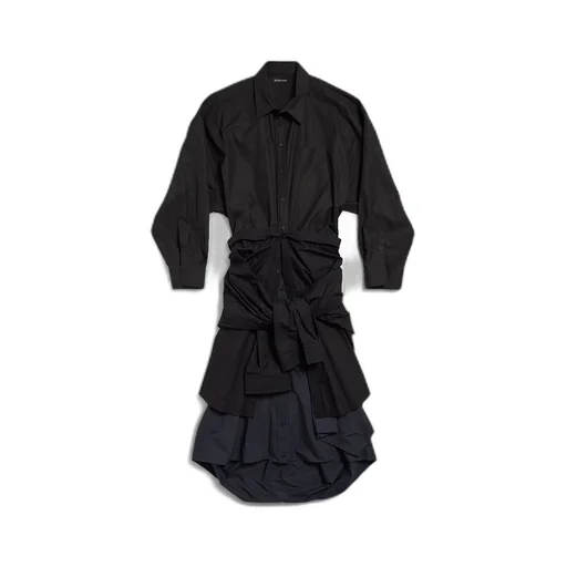 Maxi Patched Shirt Dress
