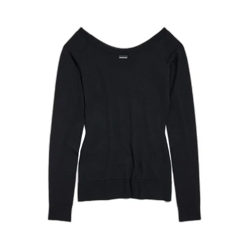 Off Shoulder V-Neck Sweater