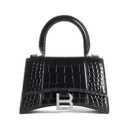 Hourglass XS Handbag Crocodile Embossed