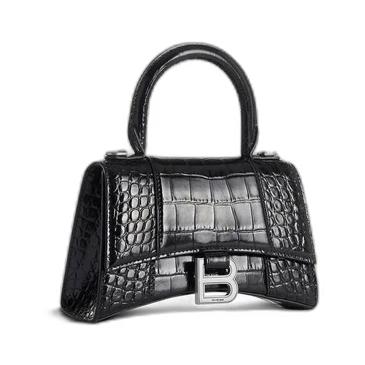 Hourglass XS Handbag Crocodile Embossed