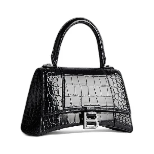 Hourglass Small Handbag Crocodile Embossed
