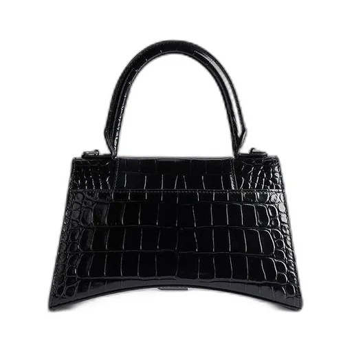 Hourglass Small Handbag Crocodile Embossed
