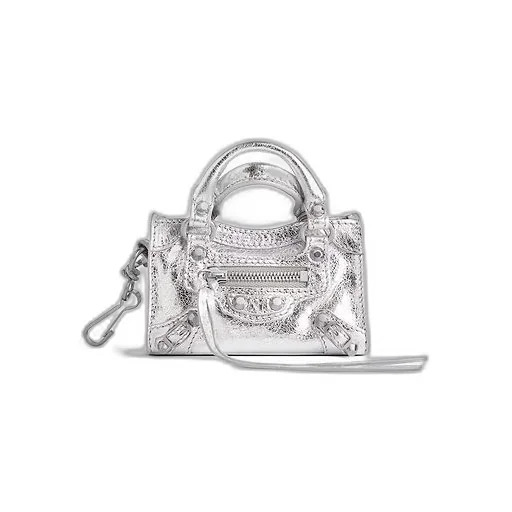Le City Micro Bag Charm Metallized