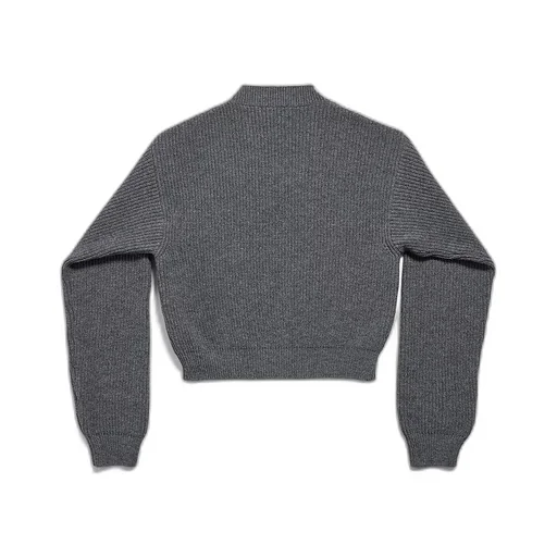 Patch Cropped Sweater